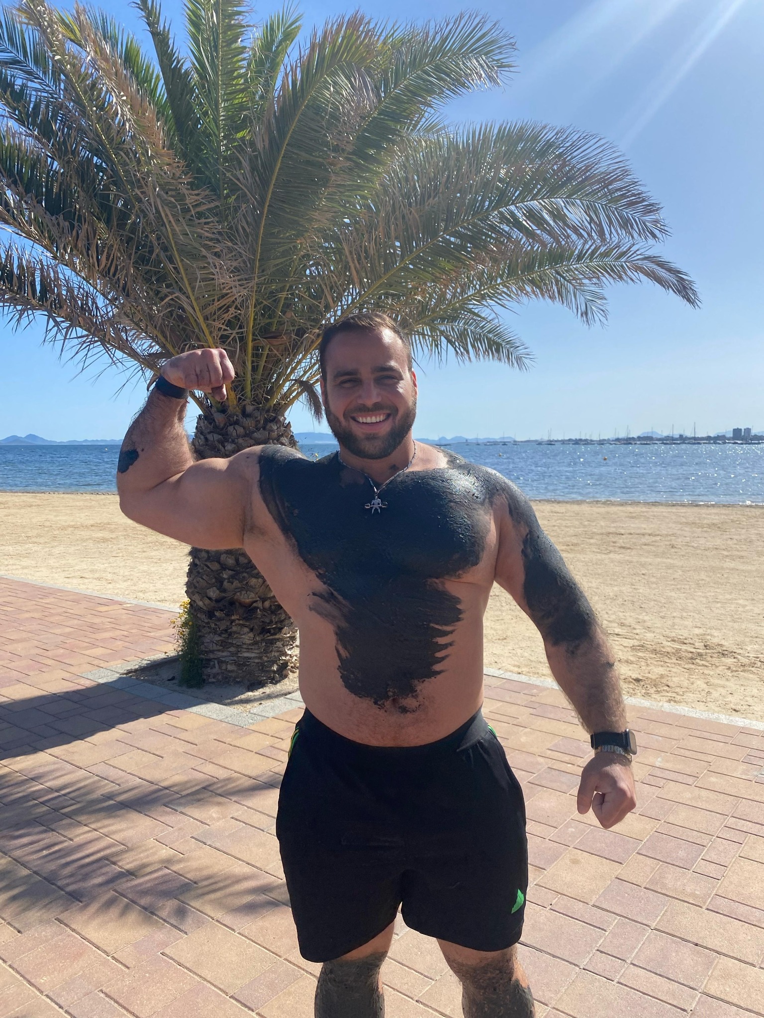 Andre building a personalised training programme on his laptop