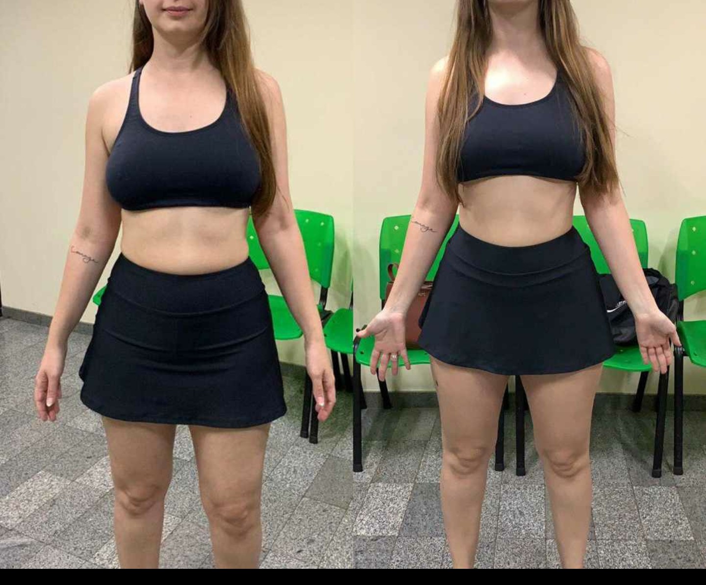 Client 13 six week recomposition with lean muscle gain (before and after)